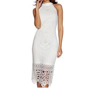 White Lace Mock Dress